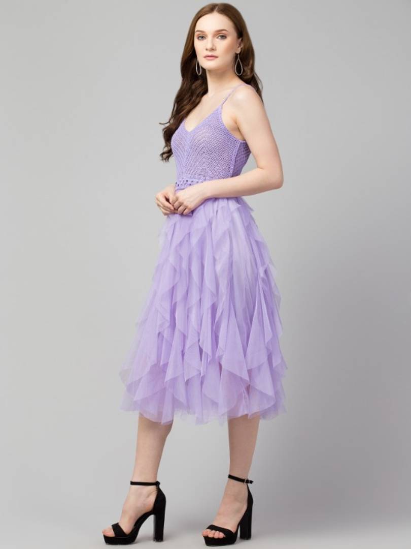 Trendy Crochet Net Dresses